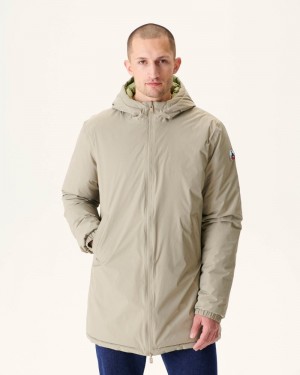 JOTT Amsterdam Long Reversible Hette Pufferjakker Herre Beige Lyse Khaki | ARY-2616