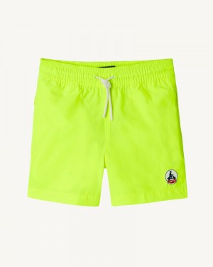 JOTT Cassis Neon Yellow Swim Shorts Barn Marineblå | VVP-4576