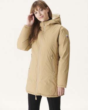 JOTT Ottawa Reversible Great Cold Dunjakker Dame Beige | ZLA-3221