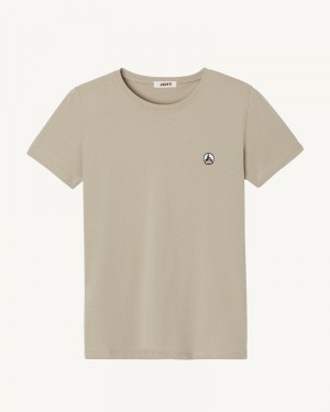 JOTT Rosas Round Neck T-skjorte Dame Beige | AAA-9412