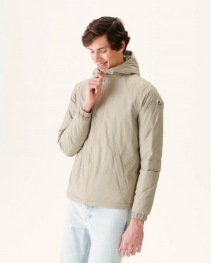 JOTT Vigo Reversible Ultralight Hette Dunjakker Herre Beige Grå Brune | ZCE-1767