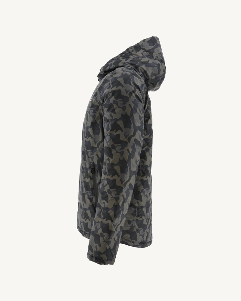 JOTT Bergen Reversible Hette Pufferjakker Herre Camouflage Svarte | VMT-5636