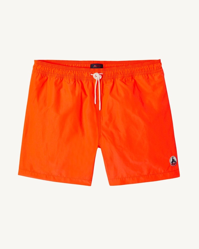 JOTT Biarritz Neon Swim Shorts Herre Oransje Sitron Stripete | OVY-0476