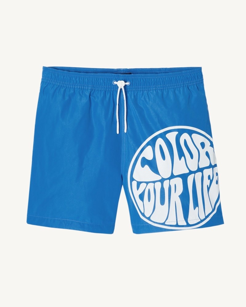 JOTT Biarritz Swim Shorts Herre Blå Hvite | VNJ-0415