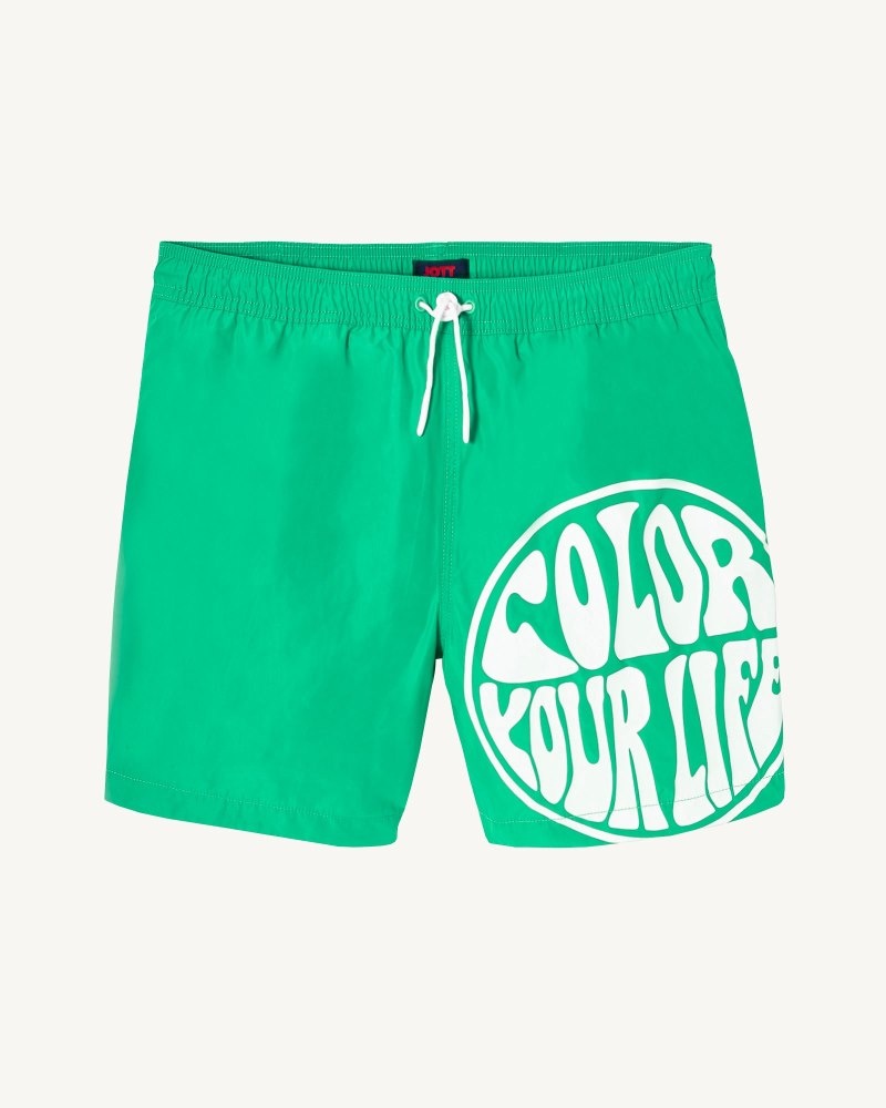 JOTT Biarritz Swim Shorts Herre Grønn Hvite | FXJ-3471