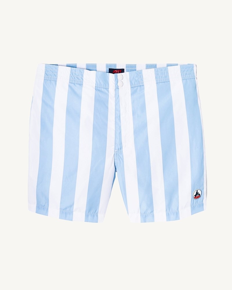 JOTT Deauville Stripe Swim Shorts Herre Rød Hvite | FZA-4806