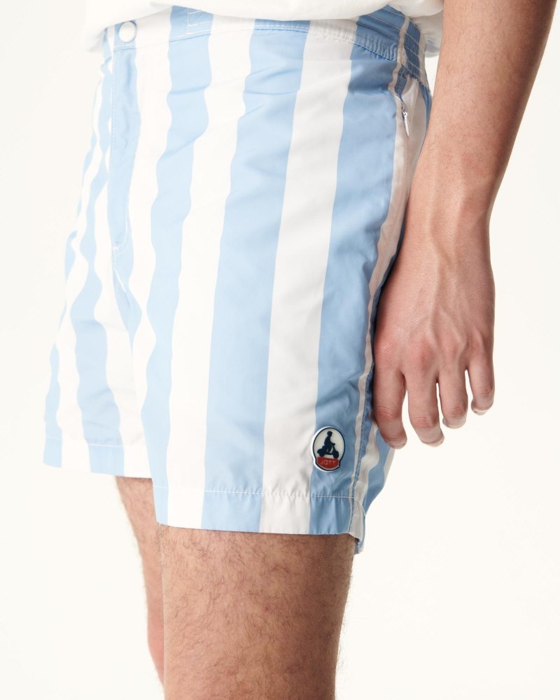 JOTT Deauville Stripe Swim Shorts Herre Rød Hvite | FZA-4806