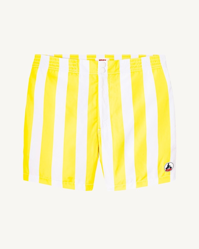 JOTT Deauville Stripe Swim Shorts Herre Grønn Hvite | YOM-2207