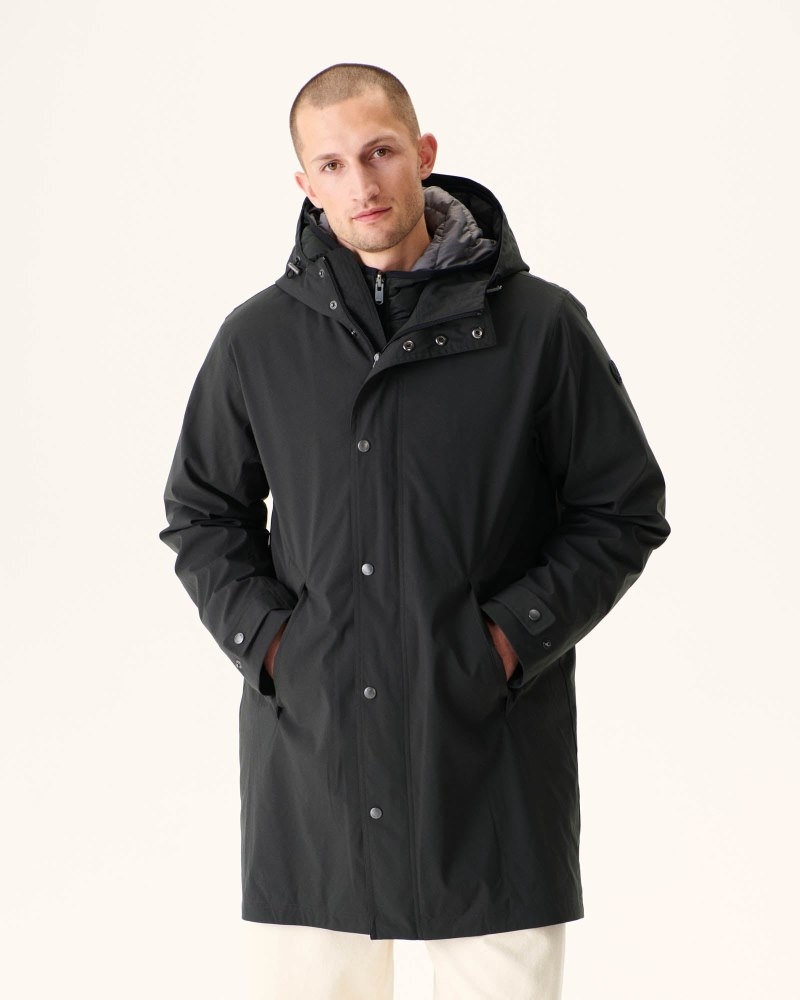 JOTT Gobi Reversible 5-in-1 Hette Parka Herre Svarte | ILZ-9228