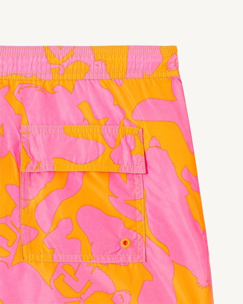 JOTT Intense Pink/Apricot Biarritz Camo Swim Shorts Herre Mørke Blå | FBB-5042