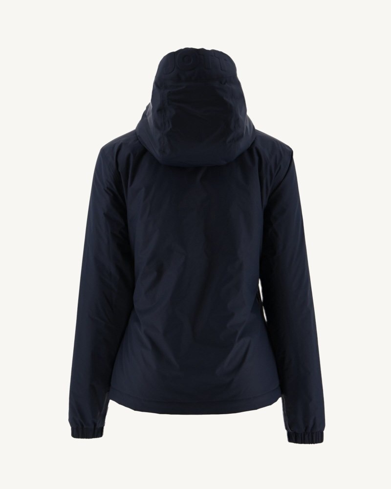 JOTT Kara Reversible Hette Ultralight Dunjakker Dame Marineblå Brune | YXT-1123