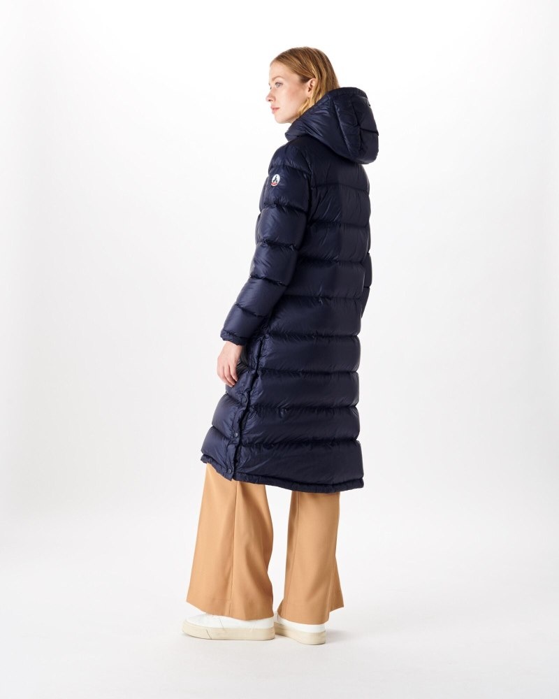 JOTT Karachi Grand Cold Long Hette Dunjakker Dame Marineblå | LDV-9556