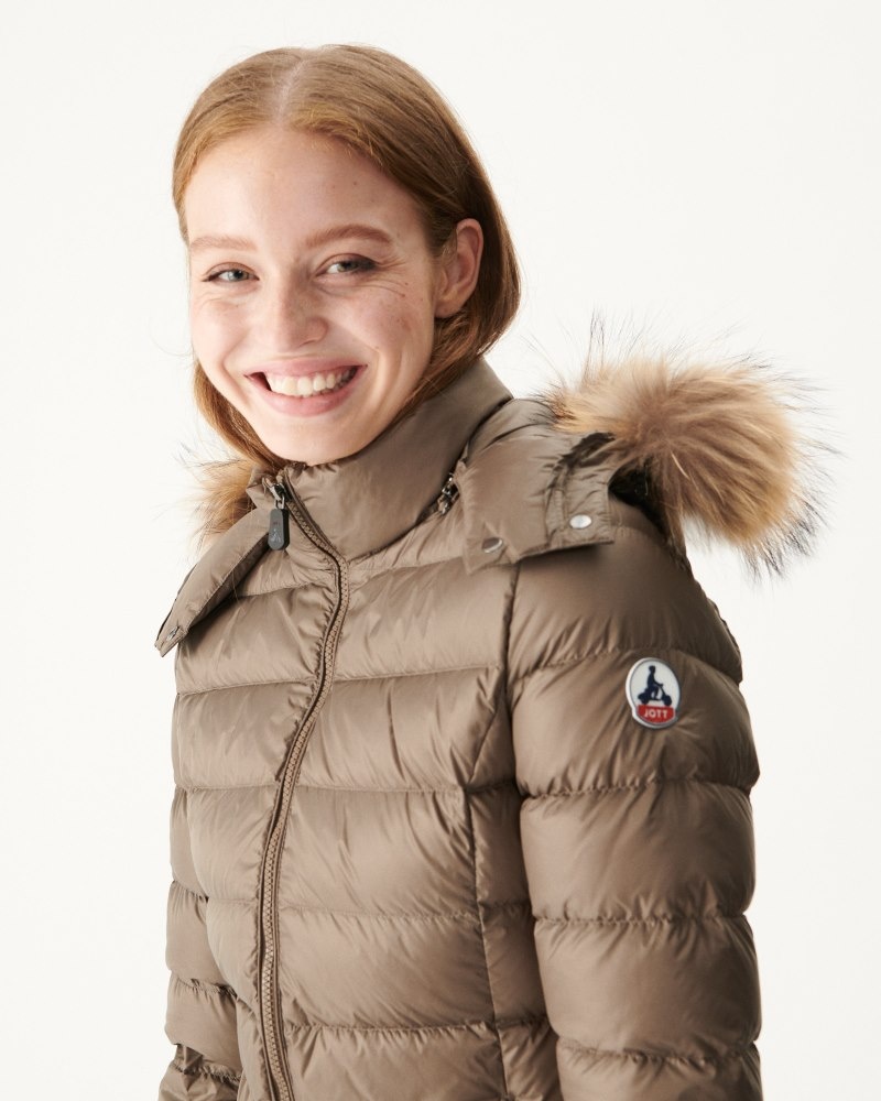 JOTT Luxe Extreme Cold Hette Dunjakker Dame Grå Brune | XSV-6743