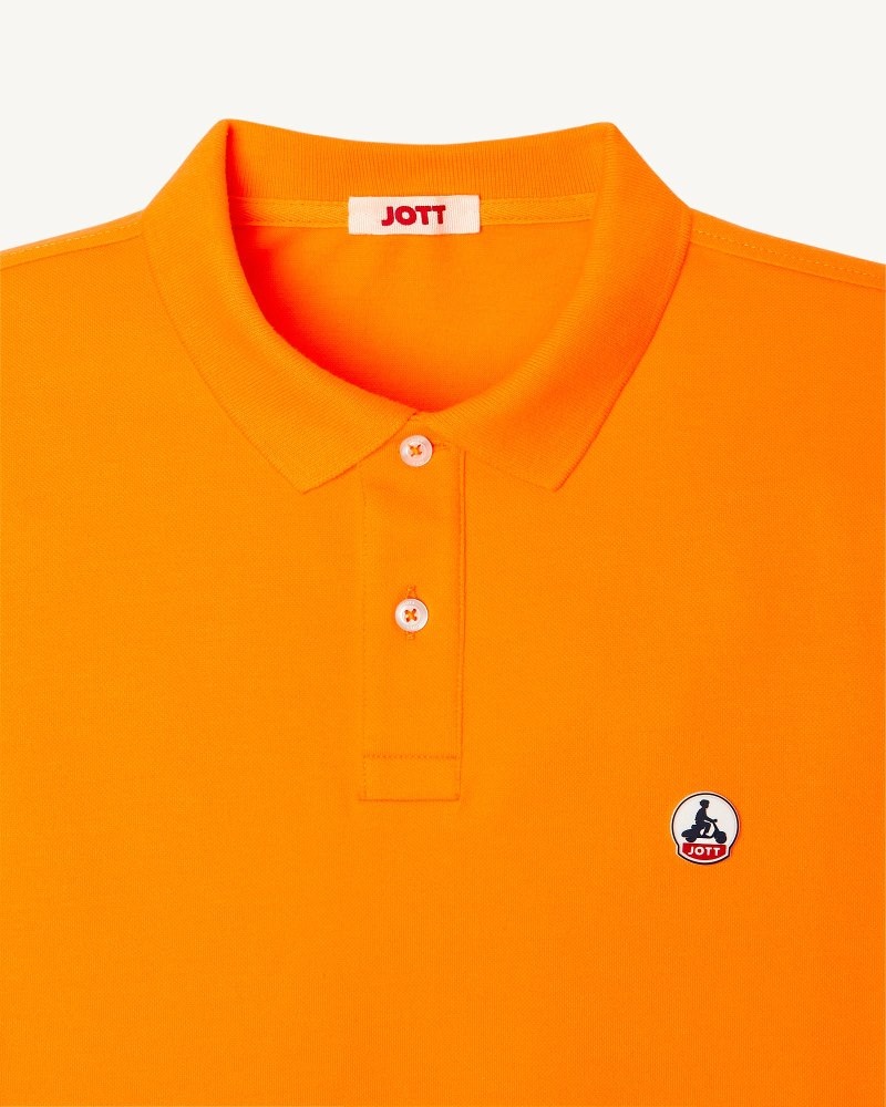 JOTT Marbella Organic Bomull Polo T Skjorte Herre Oransje | EIN-1399