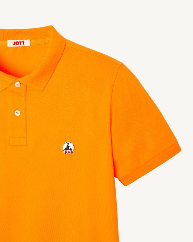 JOTT Marbella Organic Bomull Polo T Skjorte Herre Oransje | EIN-1399