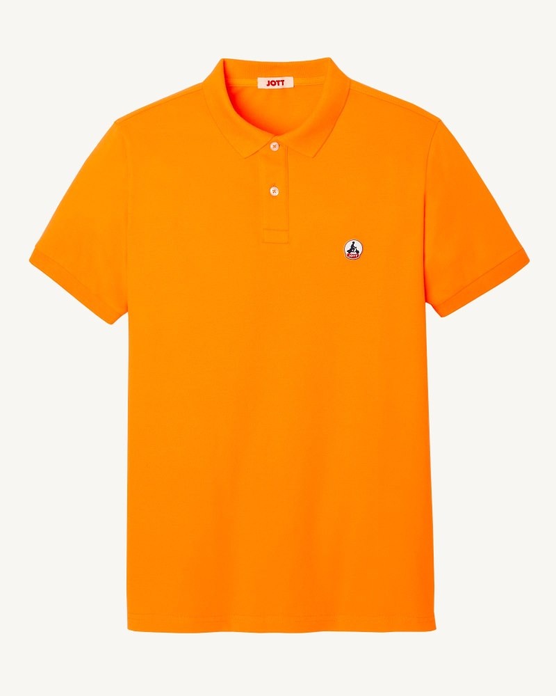 JOTT Marbella Organic Bomull Polo T Skjorte Herre Oransje | EIN-1399