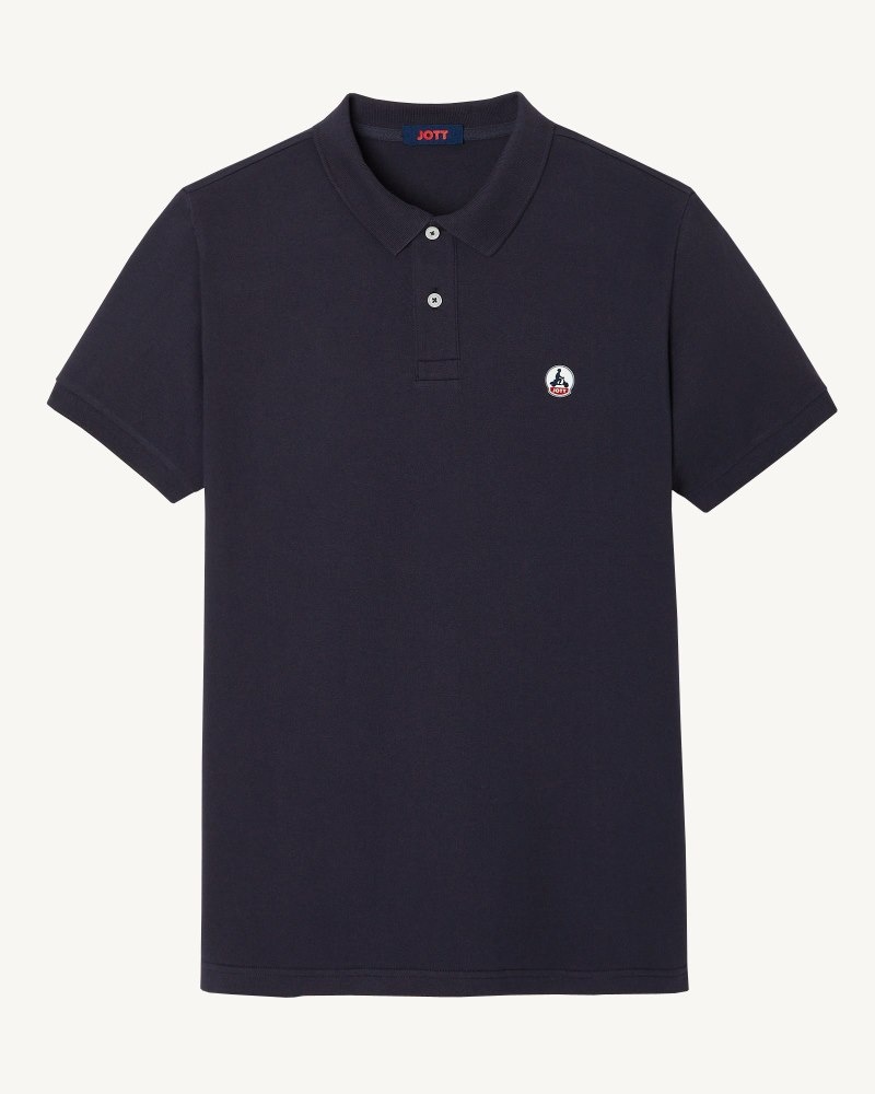 JOTT Marbella Organic Bomull Polo T Skjorte Herre Marineblå | SWA-4139