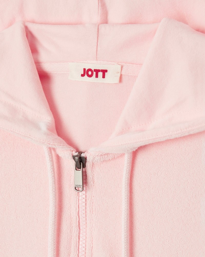 JOTT Meg Light Pink Toweling Kjoler Dame Hvite | EYV-7028