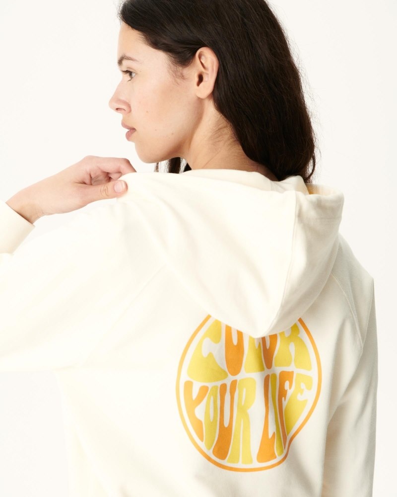 JOTT Monteria Hette Fleece Gensere Dame Off-white | APG-8966