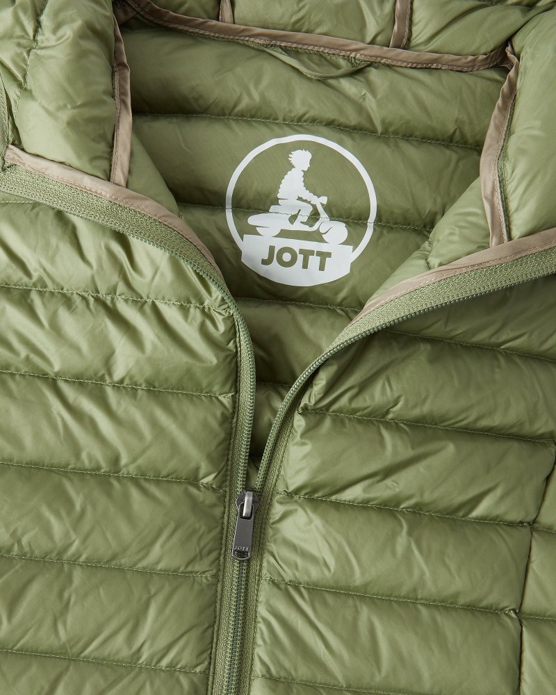 JOTT Nico Lette Hette Pufferjakker Herre Lyse Khaki | SJO-9562