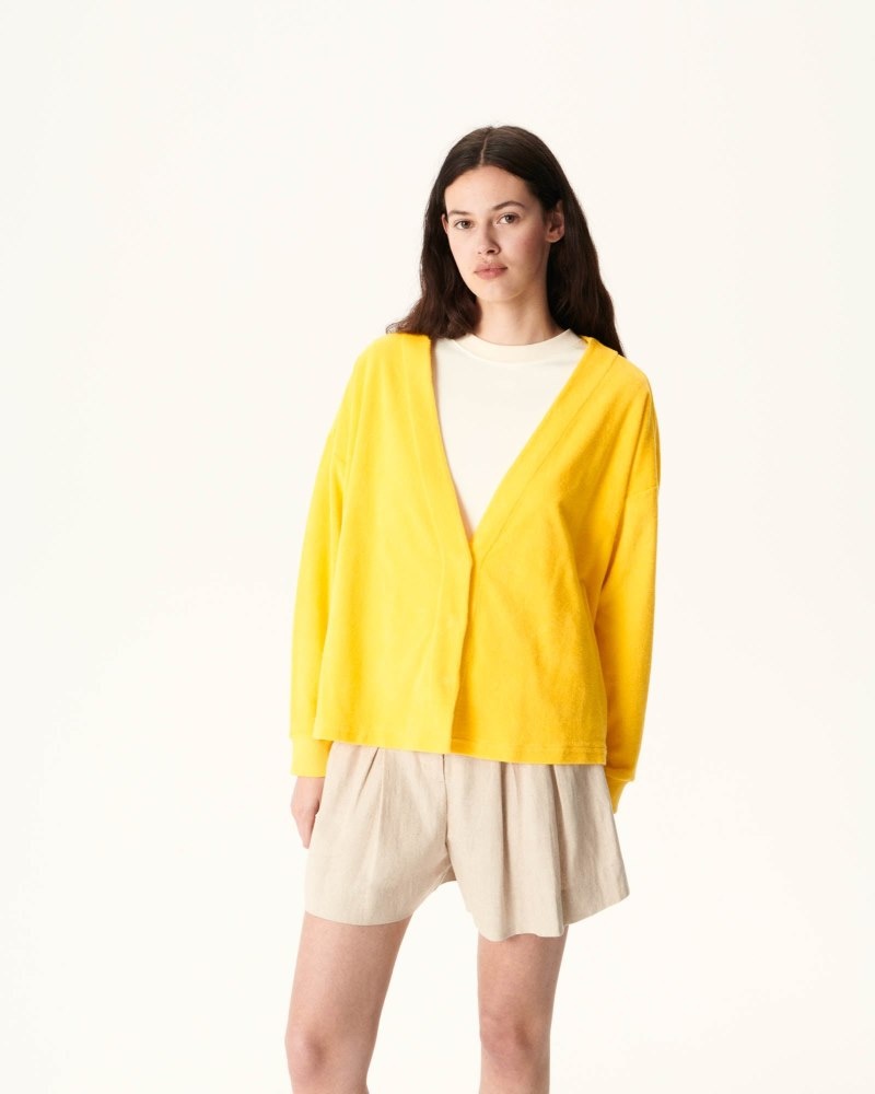 JOTT Pamplona Citron Long Sleeve Cardigan Dame Sitron | ZLD-6899