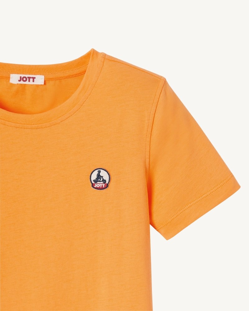 JOTT Rio Round Neck Bomull T-skjorte Barn Oransje | KJQ-5961