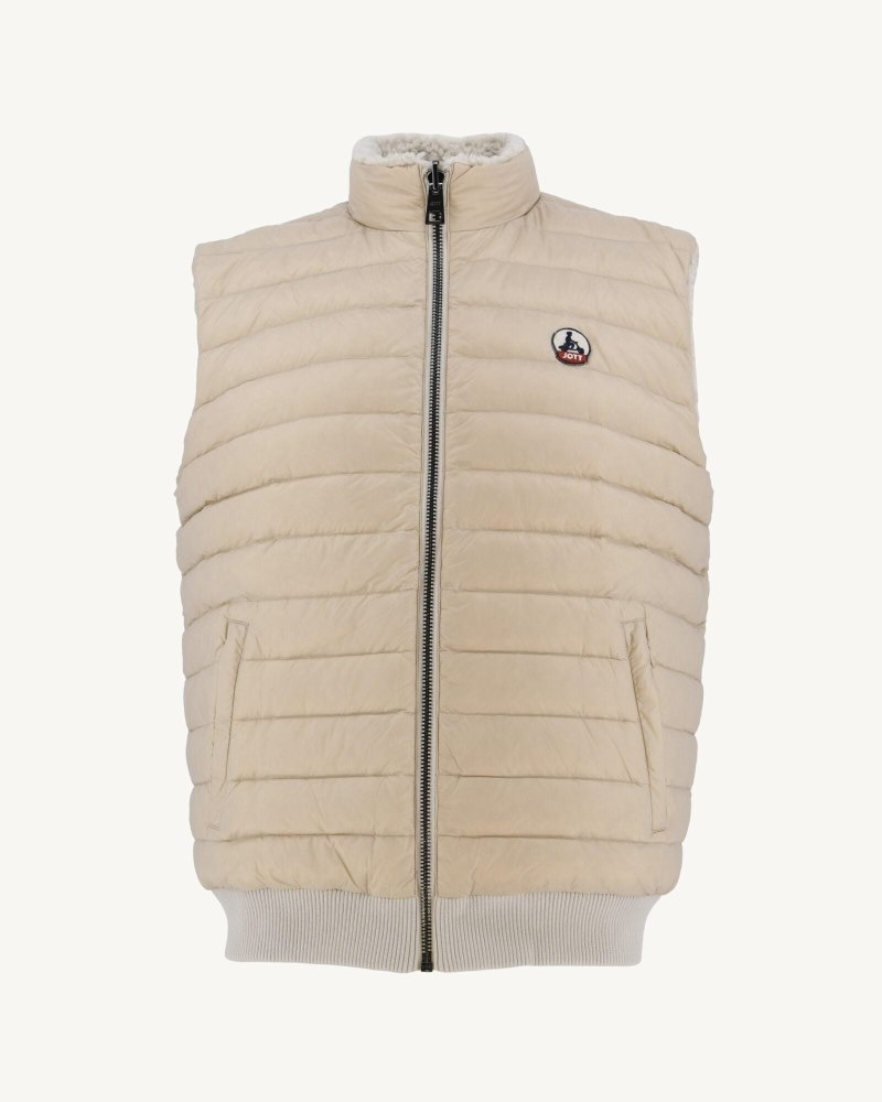 JOTT Sami Great Cold Reversible Ermeløse Dunjakker Herre Beige | BOF-2757