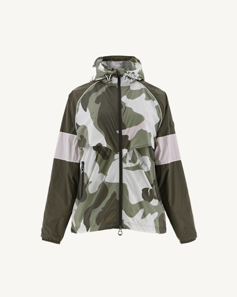 JOTT Scirocco Hette Vindjakke Dame Lyse Khaki Camouflage | XRZ-9857