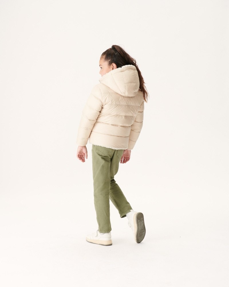 JOTT Vali Grand Cold Reversible Hette Dunjakker Barn Beige | FAI-2942