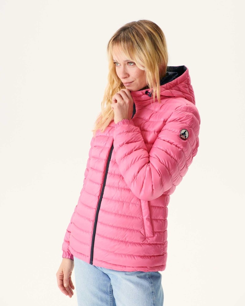 JOTT Vienne Reversible Hette Dunjakker Dame Marineblå Rosa | HIX-8745