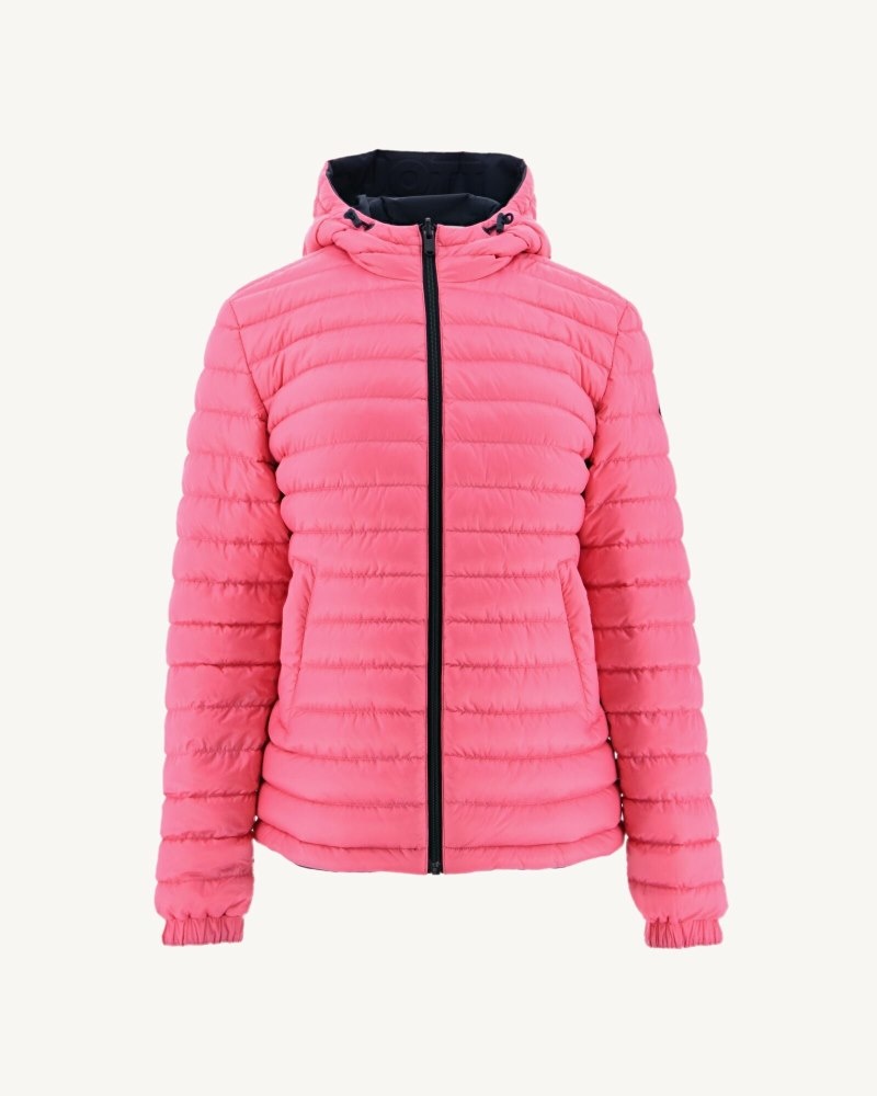 JOTT Vienne Reversible Hette Dunjakker Dame Marineblå Rosa | HIX-8745