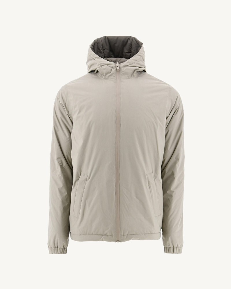 JOTT Vigo Reversible Ultralight Hette Dunjakker Herre Beige Grå Brune | ZCE-1767