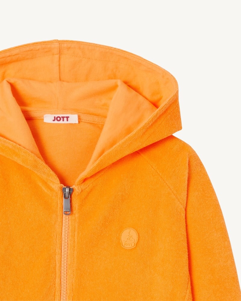 JOTT Volta Bomull Terry Zipped Jakke Barn Oransje | IPV-2766