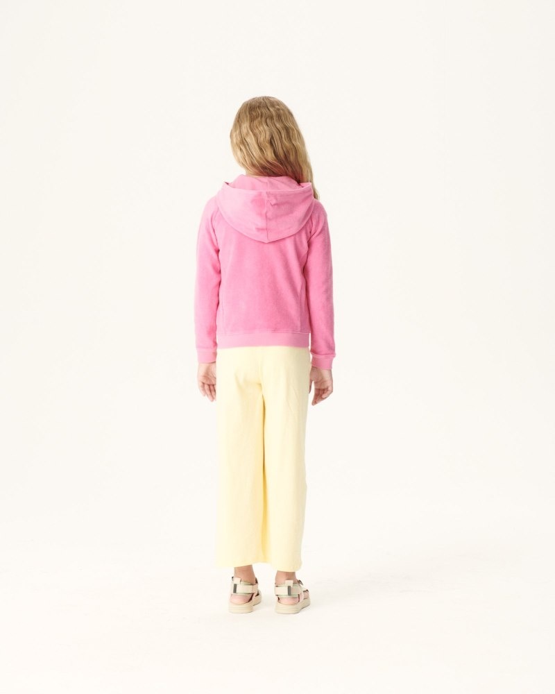 JOTT Volta Bomull Terry Zipped Jakke Barn Rosa | DLI-3383